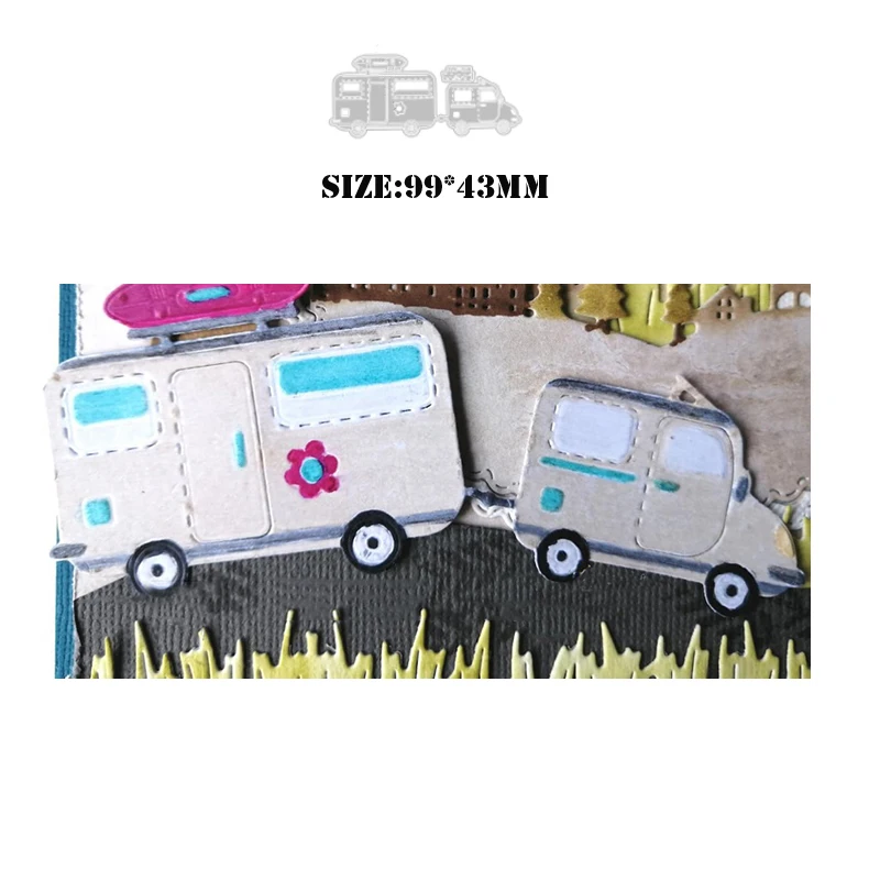 

New Stamps Metal Cutting Dies for 2021 DIY Scrapbooking Paper Card Stencils Photo Album Decorative Embossing Cars Buses Mold