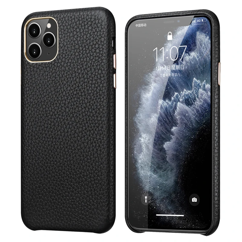 Чехол накладка из натуральной кожи для iPhone 11 тонкий защитный чехол телефона в