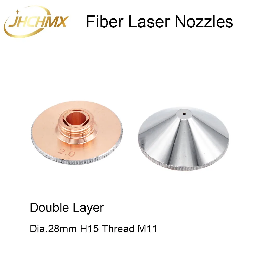 Laser Nozzles Single Double Layer Bulge Wsx Precitec Empower Hans Fiber Laser Cutting Welding Head Nozzle Parts