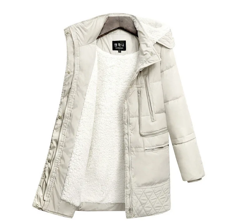 Autumn And Winter New Classic Europe And America WOMEN'S Dress Hot Selling Mid-length Thick Lamb's Wool down Jacket Women's