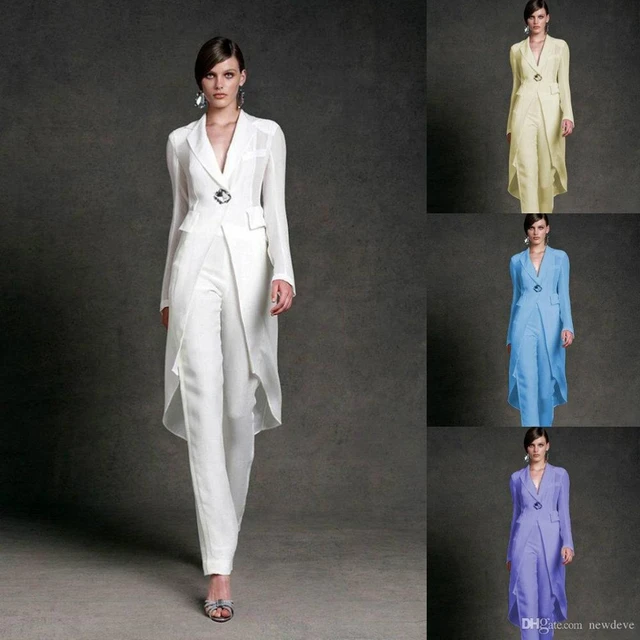 Jumpsuits Mother of the Bride Dresses V Neck Pant Suits Wedding