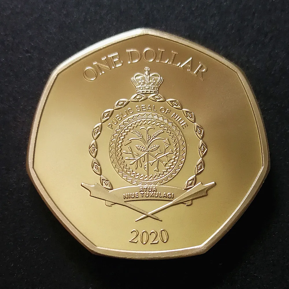 Оригинальная монета Niue для коллекции 1 доллар 2020 30 мм памятная UNC|Безвалютные