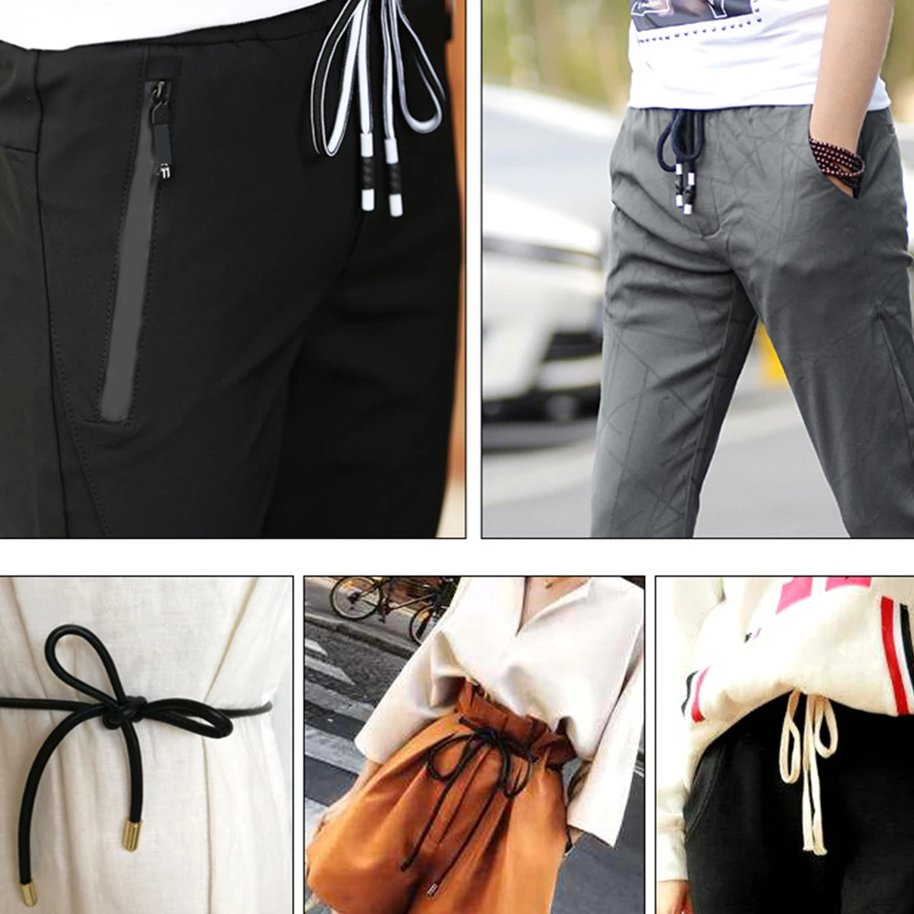 DIY Sewing Band Supplies Sweatpants Drawstring Strap With Metal Head Sports Pants Rope Belt Hoodies Accessories