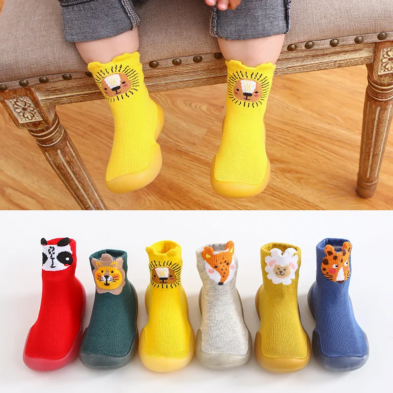 

Baby Socks Shoes Non-slip Baby Foot Sock Shoe Korean Style Baby Toddler Floor Socks Fabric Boat Socks Infant Walking Shoes