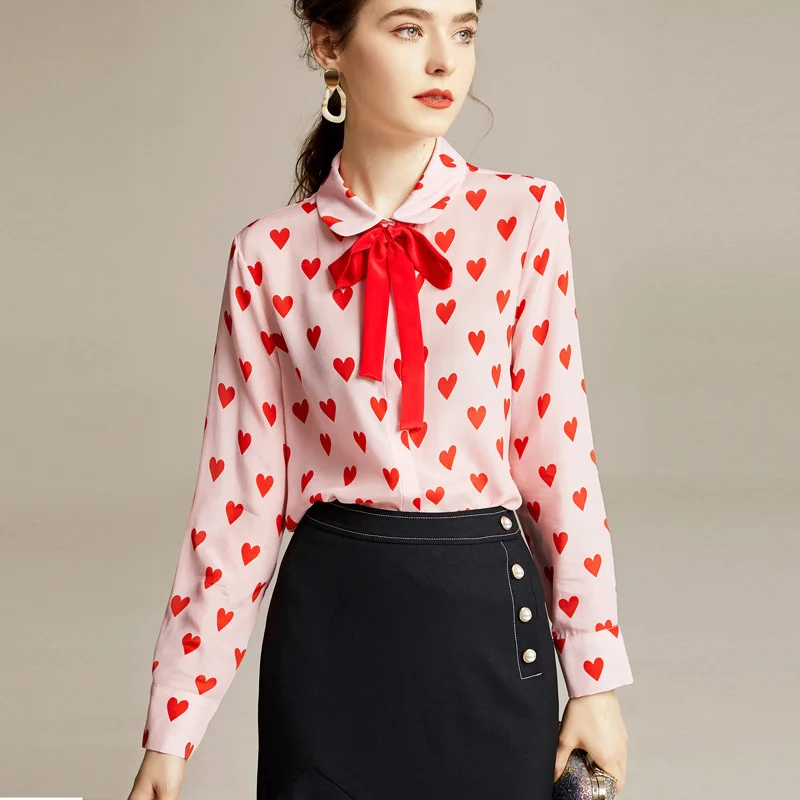 [EAM] Women Pocket Contrast Color Big Size Blouse