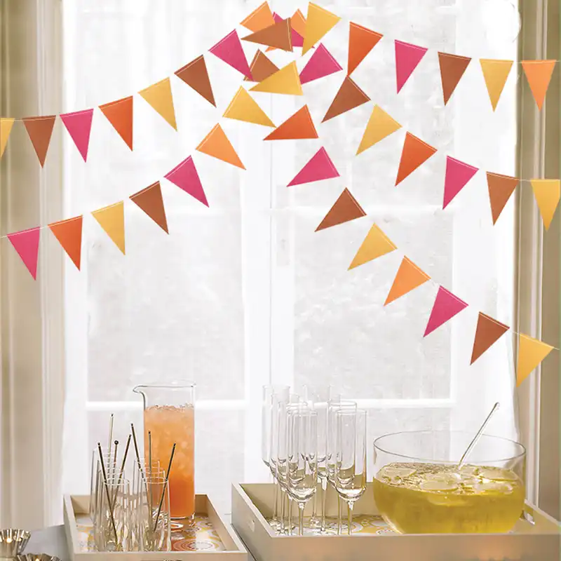 3m Festivial Triangulo Tirar Bandera Adornos Colgantes Fiesta