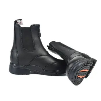 

Children Horse Riding Boots Full Leather Equestrian Boots High Quality Front Zipper Shoes For Boy Girl And Kids