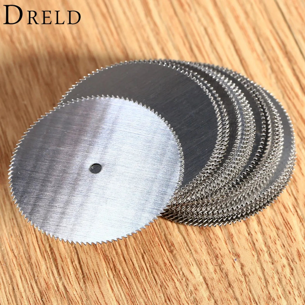 DRELD 20 шт. Dremel Аксессуары 32 мм Мини дисковые пилы HSS диск для резки древесины