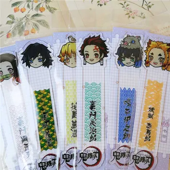 

Demon Slayer Kimetsu No Yaiba Anime Bookmark Child Student Kawaii Gift Bookmarks Office Stationery School Learning Supplies