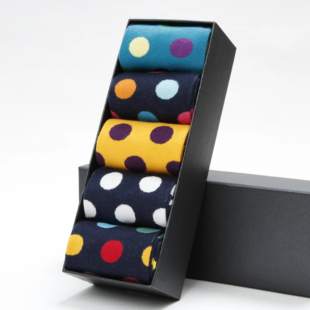 Модные мужские повседневные счастливые носки высококачественные деловые