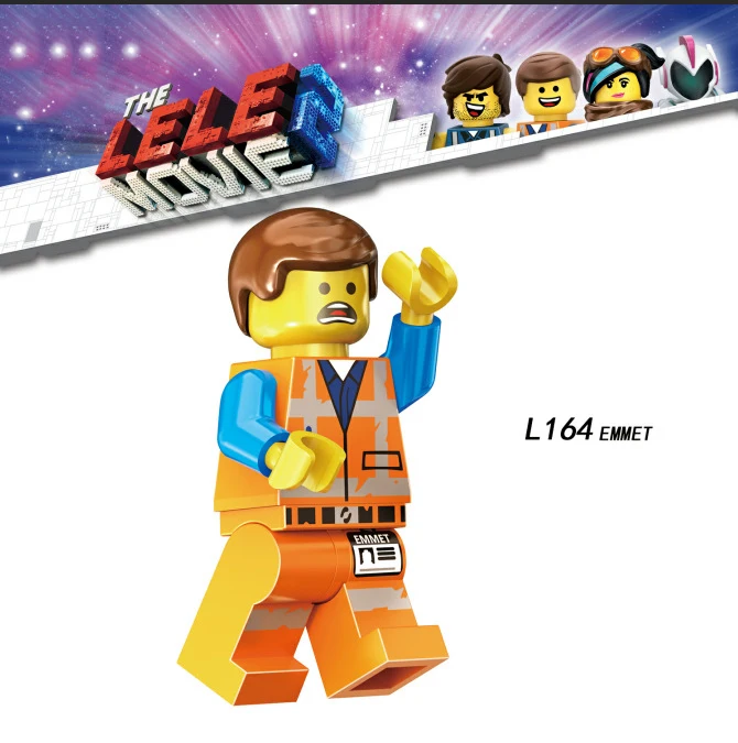 В розницу из фильмов 2 фигурки Emmet Lucy Rex Melody Kitty Zebe игрушка Бэтмен история строительные блоки Набор фигурок детские игрушки подарки