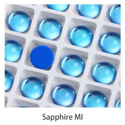 Sapphire MI 8-14 мм прозрачные переливающиеся полусферические круглые стразы для изготовления ювелирных изделий Гладкий K9 стеклянный кристалл для сумок - Цвет: Sapphire MI