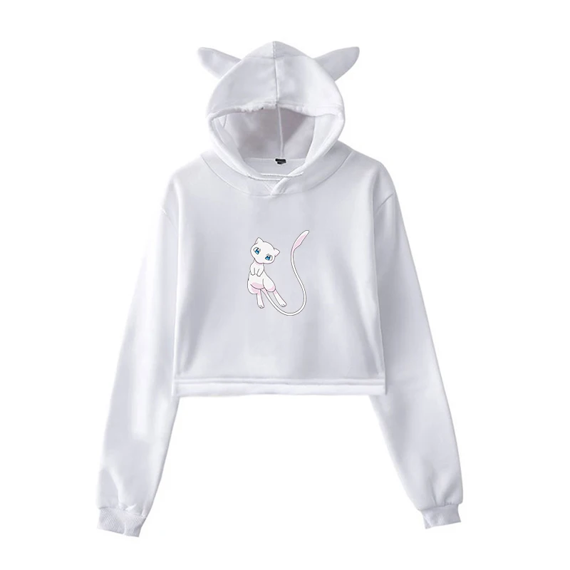 1 Harajuku Толстовка Покемон Мьюту Ponyta толстовки женская розовая одежда Kpop Одежда для девочек уличная одежда женские топы с длинными рукавами - Цвет: 1