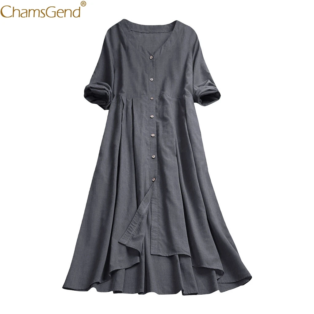 Dresses Woman Party Night Maxi Dresses V Collar Button Long-sleeved Loose Dressdress Women Plus Size Maxi Dress BohoSept Dresses Woman Party Night Maxi Dresses V Collar Button Long-sleeved Loose Dressdress Women Plus Size Maxi Dress BohoSept