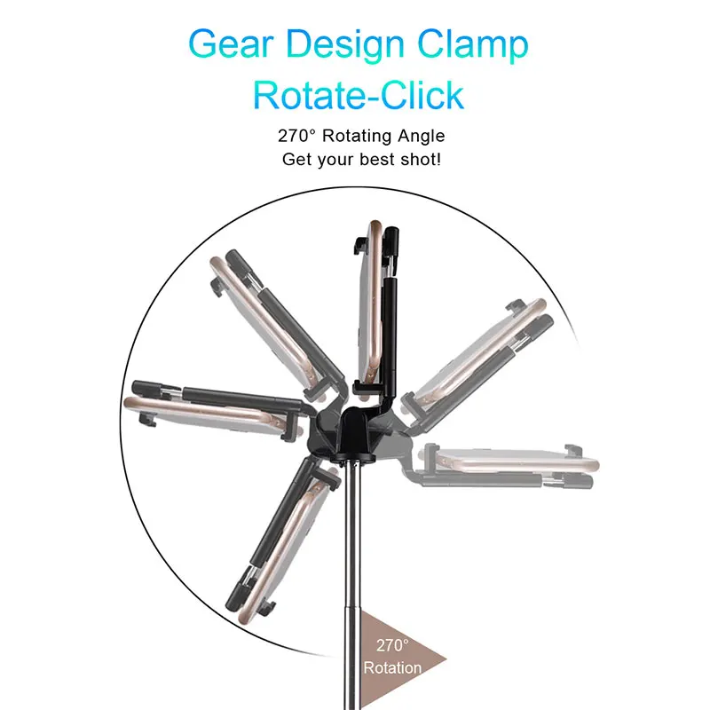 New K07 Bluetooth selfie stick stabilizer Portable Foldable Wireless Tripod Selfie Stick for camera and Smartphone