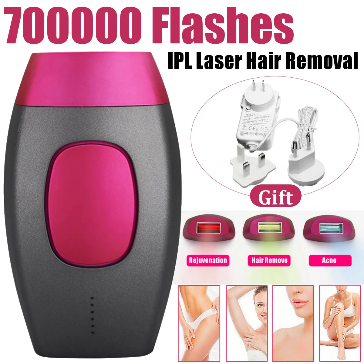 

700000 Pulses IPL Laser Epilator Portable Depilator Machine Full Body Hair Removal Device Painless Personal Care Appliance New