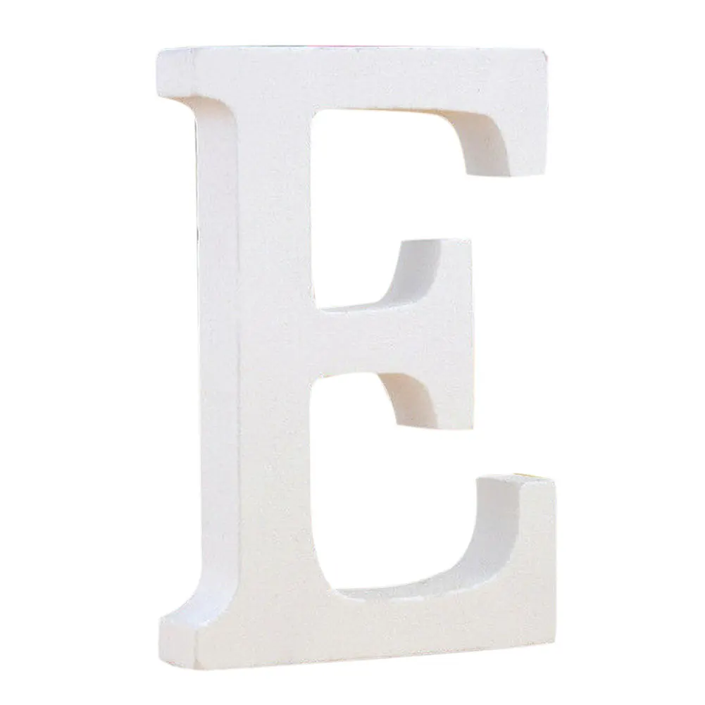 Свадебные украшения Деревянный Английский алфавит символ орнамент DIY Baby Shower свадебные подарочные пакеты - Цвет: E