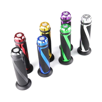 

Universal 7/8" 22MM Aluminum Alloy+Rubber Motorcycle Handlebar Grip Handle Bar Motorbike Moto Motor Scooter Bars Grips Retro