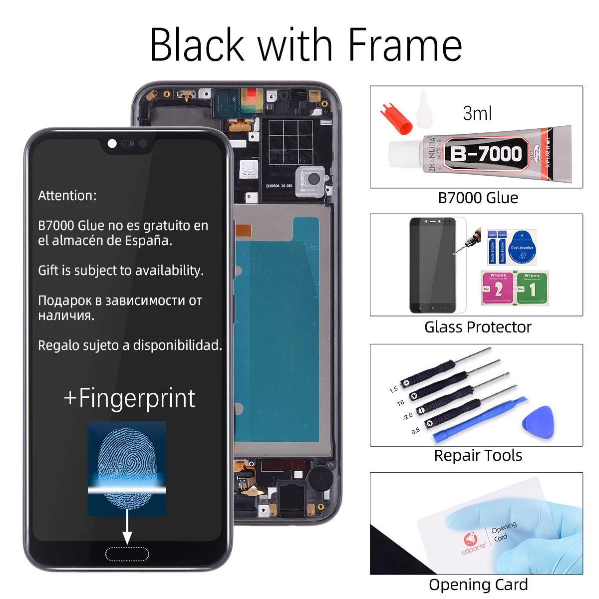 Black with Frame Дисплей для Honor 10 ЖК-дисплей сенсорный экран с заменой отпечатков пальцев для huawei Honor 10 дисплей с рамкой - Цвет: Black with Frame