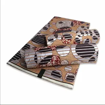 

Gold Wax Print African anakra Fabric 100% Cotton African Wax Fabric Nigerian Ghana Real Wax Fabric 6yards ! YBG11203