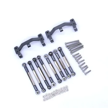 

​Titanium Red Tie Bar Tie Rod Mount Metal Pull Rod Connecting Rod Holder for WPL C14 C24 RC Car Pick-up Semi Truck Upgrade Parts