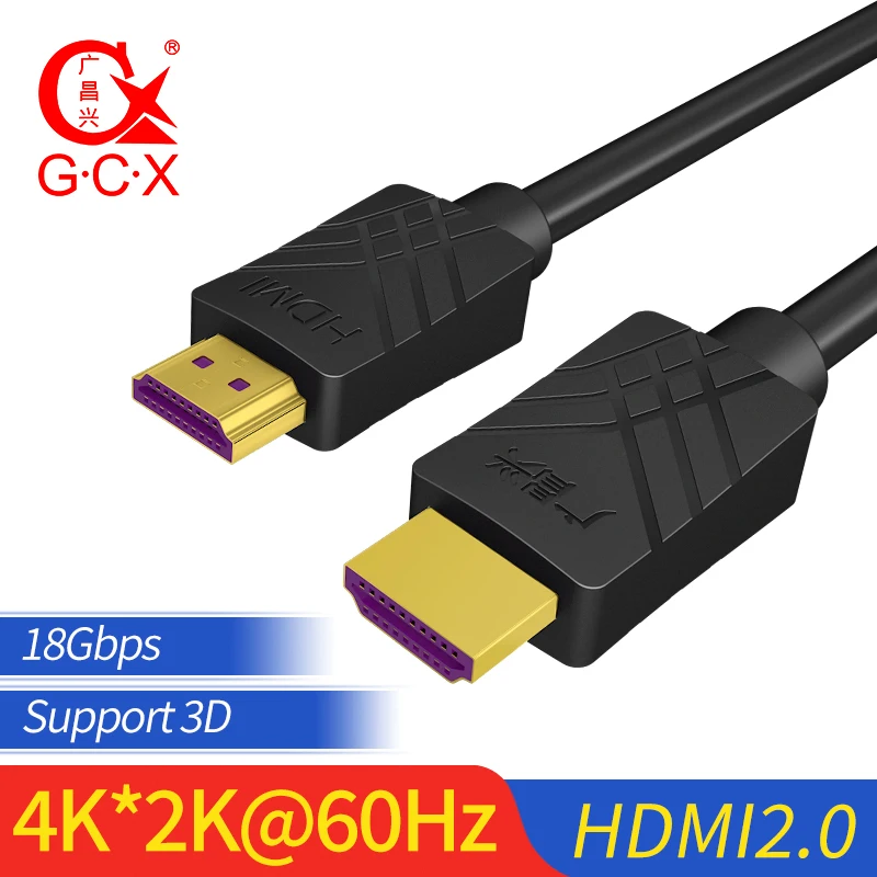 GCX HDMI 2 0 высокоскоростной кабель с Ethernet Ultra HD провод HDTV позолоченный 4K 60 Гц 5 м 1 3 10 15