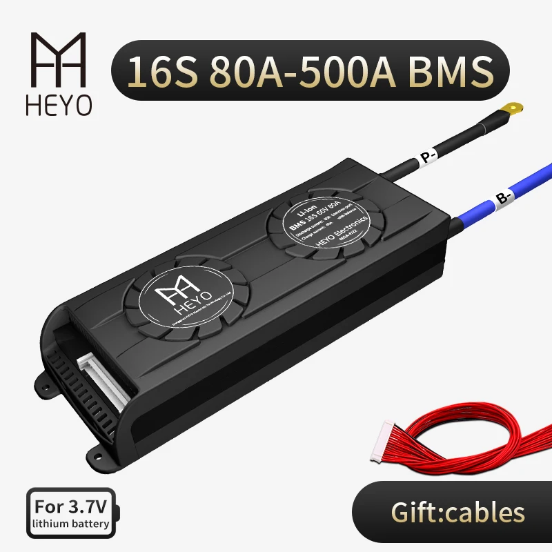 Защитная плата HEYO 16S 60V NMC Li Ion BMS 80A 100A 200A 300A 400A небольшой баланс вентилятора