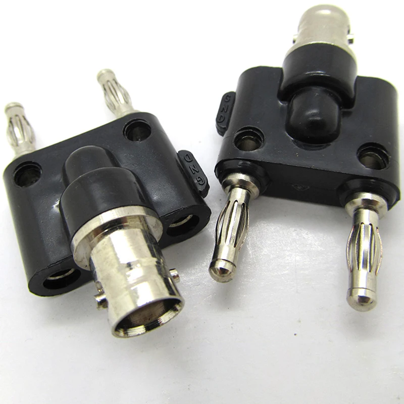5pcs Bnc Female To Banana Plug Male Bnc Seat To Doublerow Banana Head