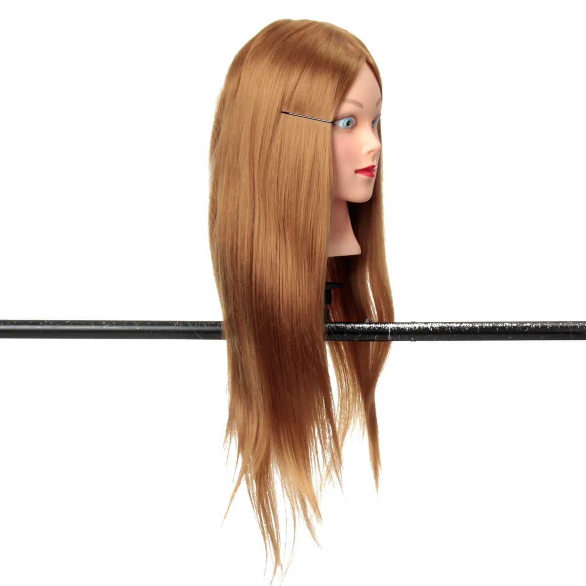 24 дюйма 70% человеческие волосы профессиональные для салонов головы высокотемпературные волокна волос Модель парикмахерский манекен+ зажим держатель