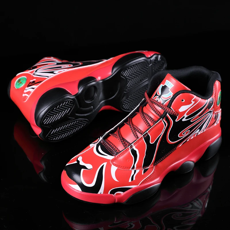 Boys Basketball Boots Yellow Youth Athletic Trainers Training Classic Men Basketball Shoes Stylish Retro Sport Shoes Men 36-46