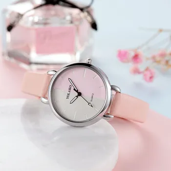 

YOLAKO 2020 Fashion Women Watches Simple Ladies Watch Candy Color Leather Belt Quartz Wristwatch relogio feminino reloj mujer