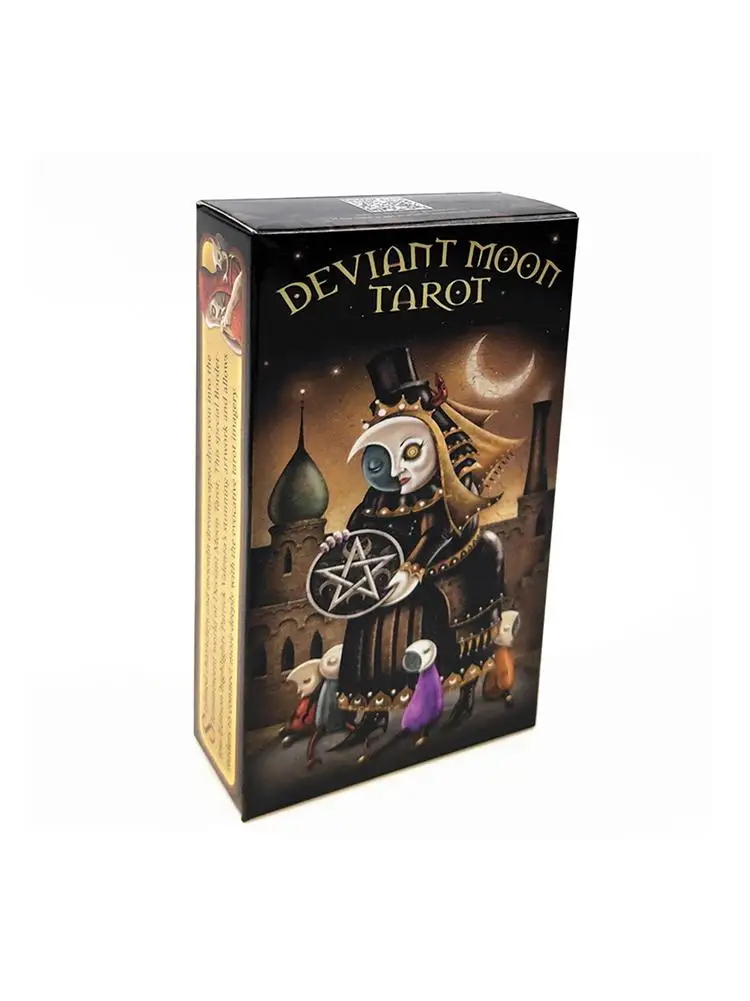 

78pcs Moon Tarot English Version Moon Tarot Card Lunatic Spread Small Plastic Coated Paper Playing Cards Original Authentic