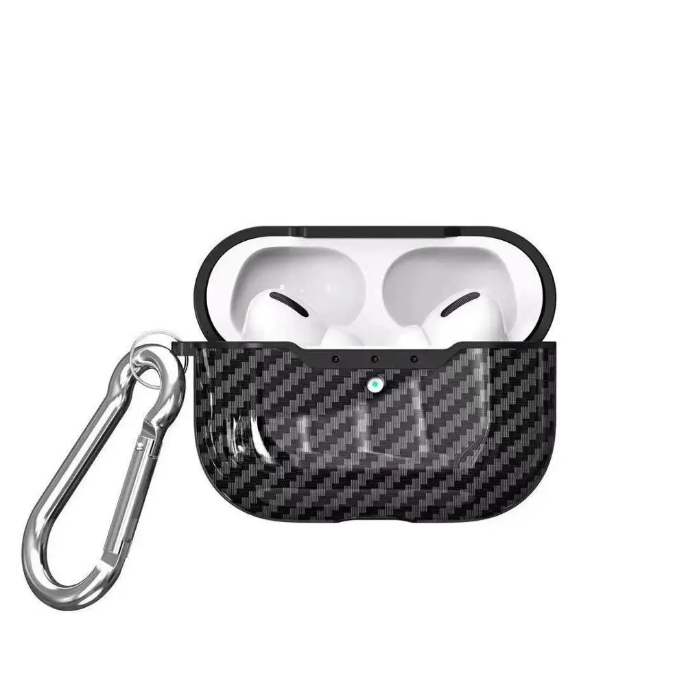 Черный красный синий чехол из углеродного волокна для AirPods Pro противоударные