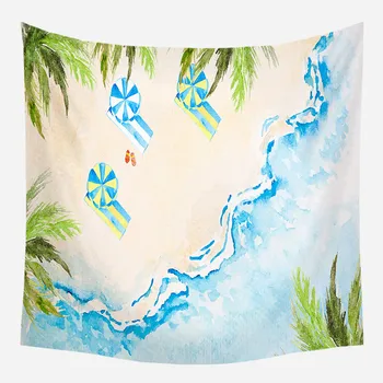

Fuwatacchi Beach Towel Bedroom Decor Vacation Style Tapestry Wall Hanging Summer Sea Pattern Blanket Colorful Carpets Tapestries