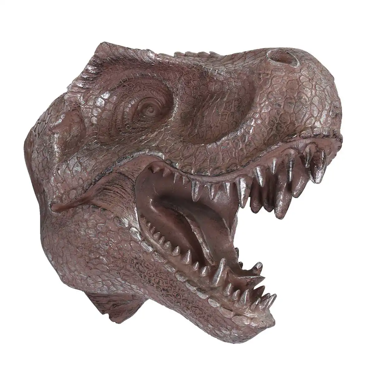 

36x29x22cm Resin Tyrannosaurus Skull Skeleton Head Figurine Sculpture Dinosaur Craft Statues for Decoration Halloween Home Decor
