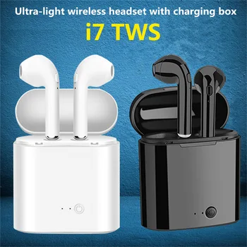 

i7s Tws Wireless Bluetooth 5.0 Earphones Earbuds Handsfree in ear Sports Headset Stereo Handsfree Earpice with Charging Box