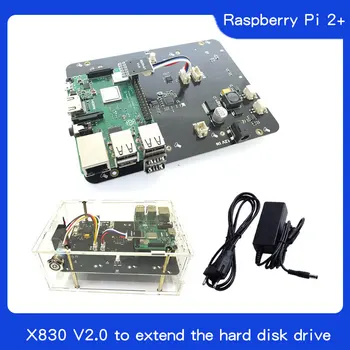 

Raspberry Pi 2 3 B + Plus/3B X830 V2.0 placa de expansión HDD con función de apagado de Veilig, 3,5 "SATA HDD Opslag módulo