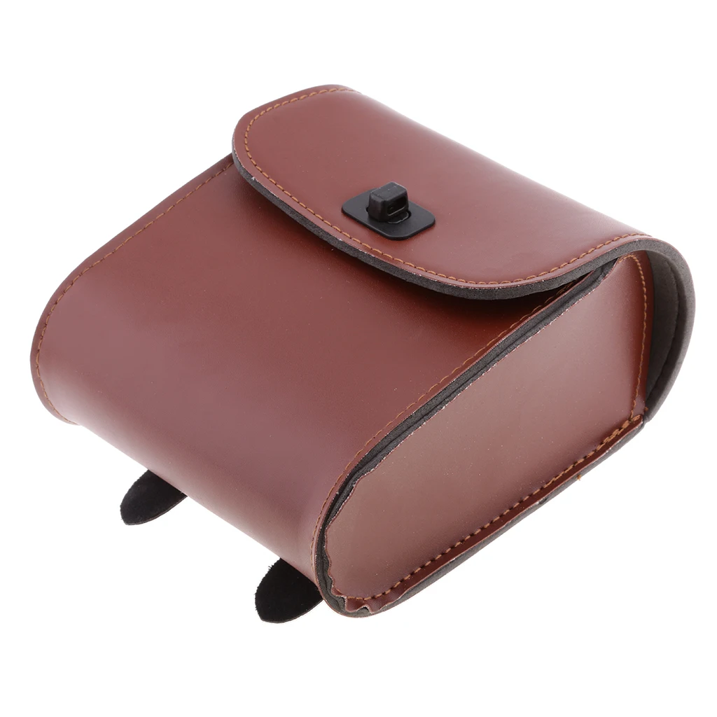 Brown Motorcycle Bike Side Tool Bag Luggage Saddlebag Storage Pouch