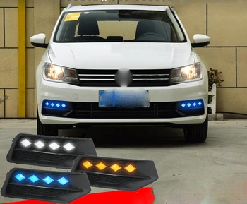 

Fast delivery Led daytime running lights+moving turn signal+blue night mode+remote control for Volkswagen santana 2015-2018