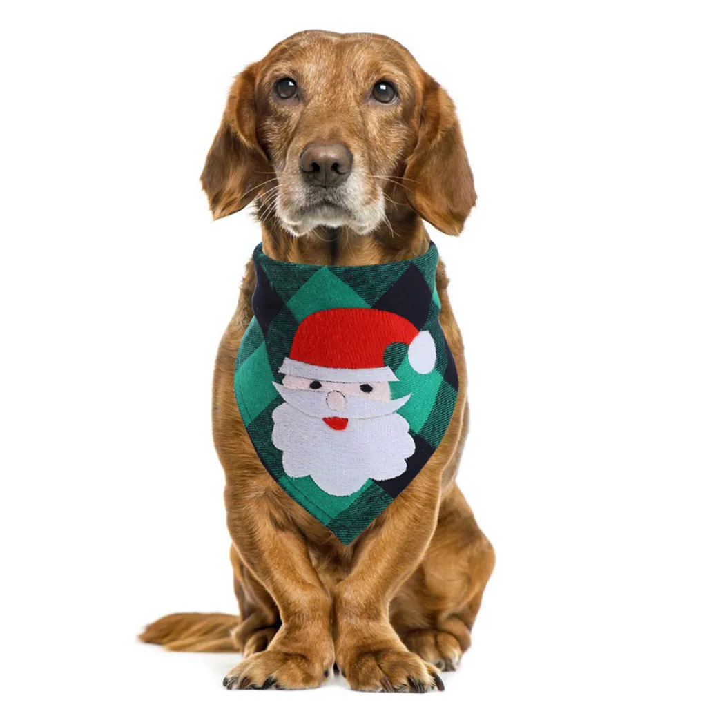 Рождественская кошка бандана для собак нагрудник шарф воротник животное шарф водонепроницаемый слюнявчик полотенце для средних больших собак аксессуары Z918