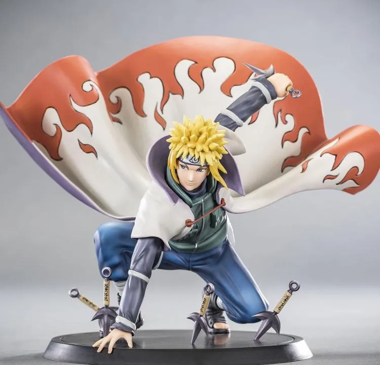 14 см аниме Наруто Shippuden Namikaze Минато отец Наруто Модель украшения 1/8 Масштаб ПВХ фигурка коллекция игрушки куклы