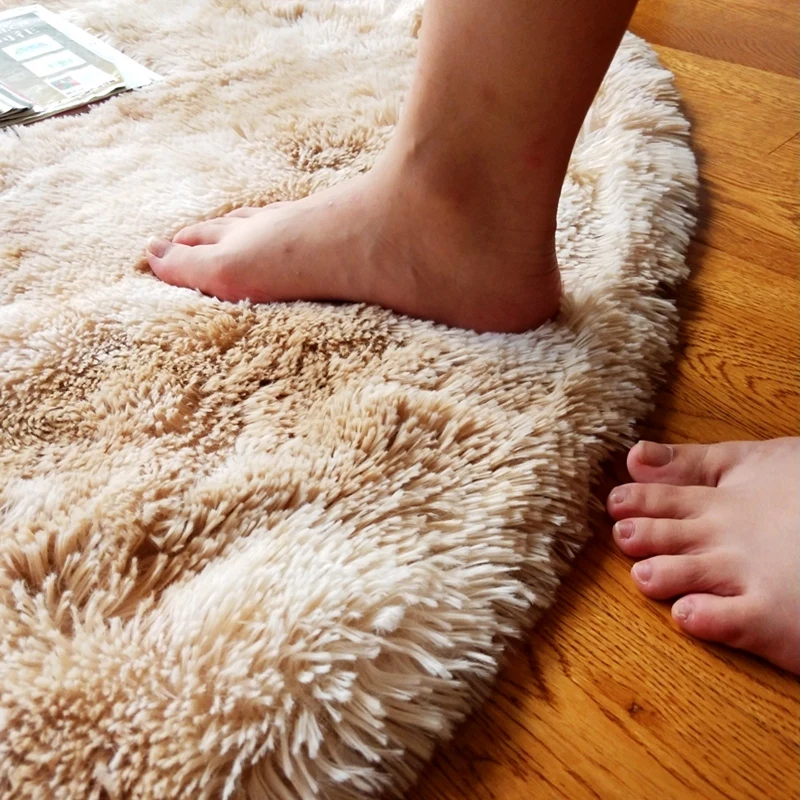 Nordic Lounge Fluffy Non-slip Mixed Dyed Carpet Living Room Bedroom Center Carpet Black Gray Pink Blue Large Size Hair Rugs plush rug plush carpet