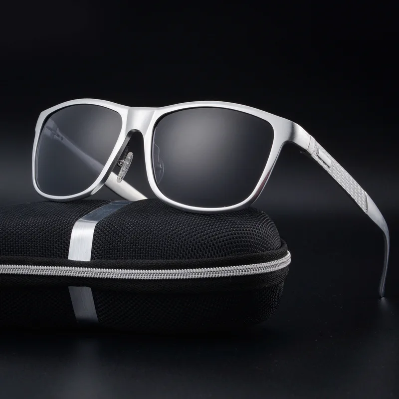 Поляризованные солнцезащитные очки для рыбалки для мужчин и женщин, для вождения, алюминиевая магниевая оправа, легкая, Классический дизайн бренда с очками