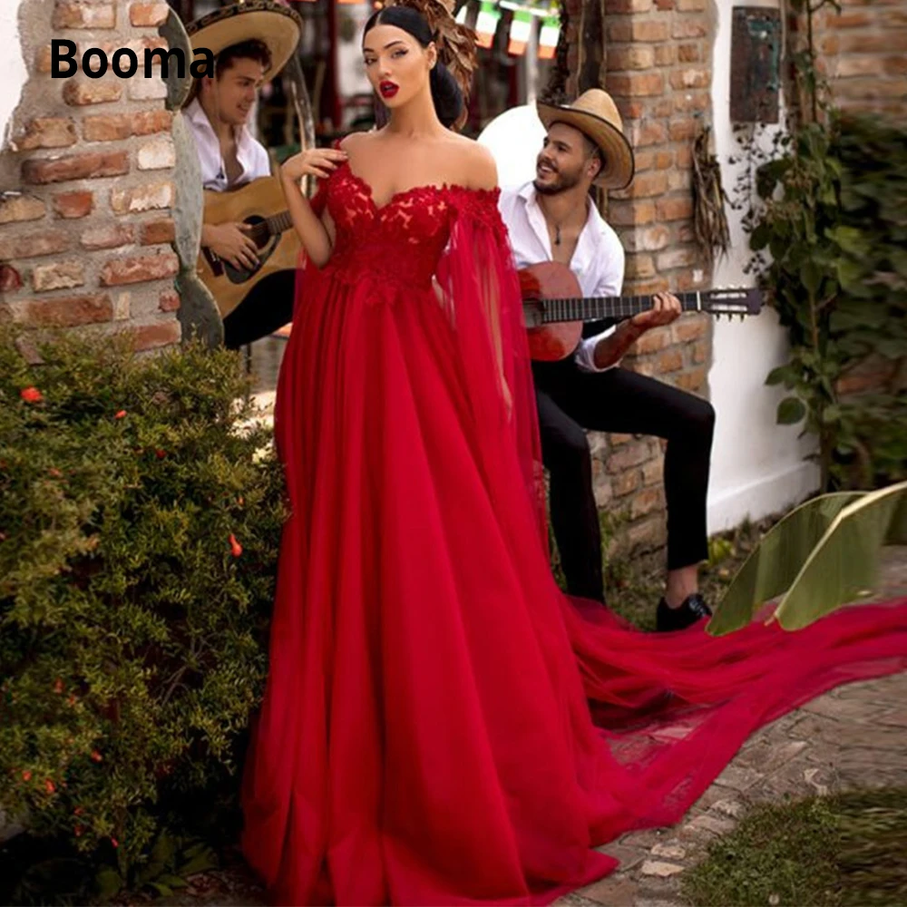 Booma Red Wedding Dresses Lace ...