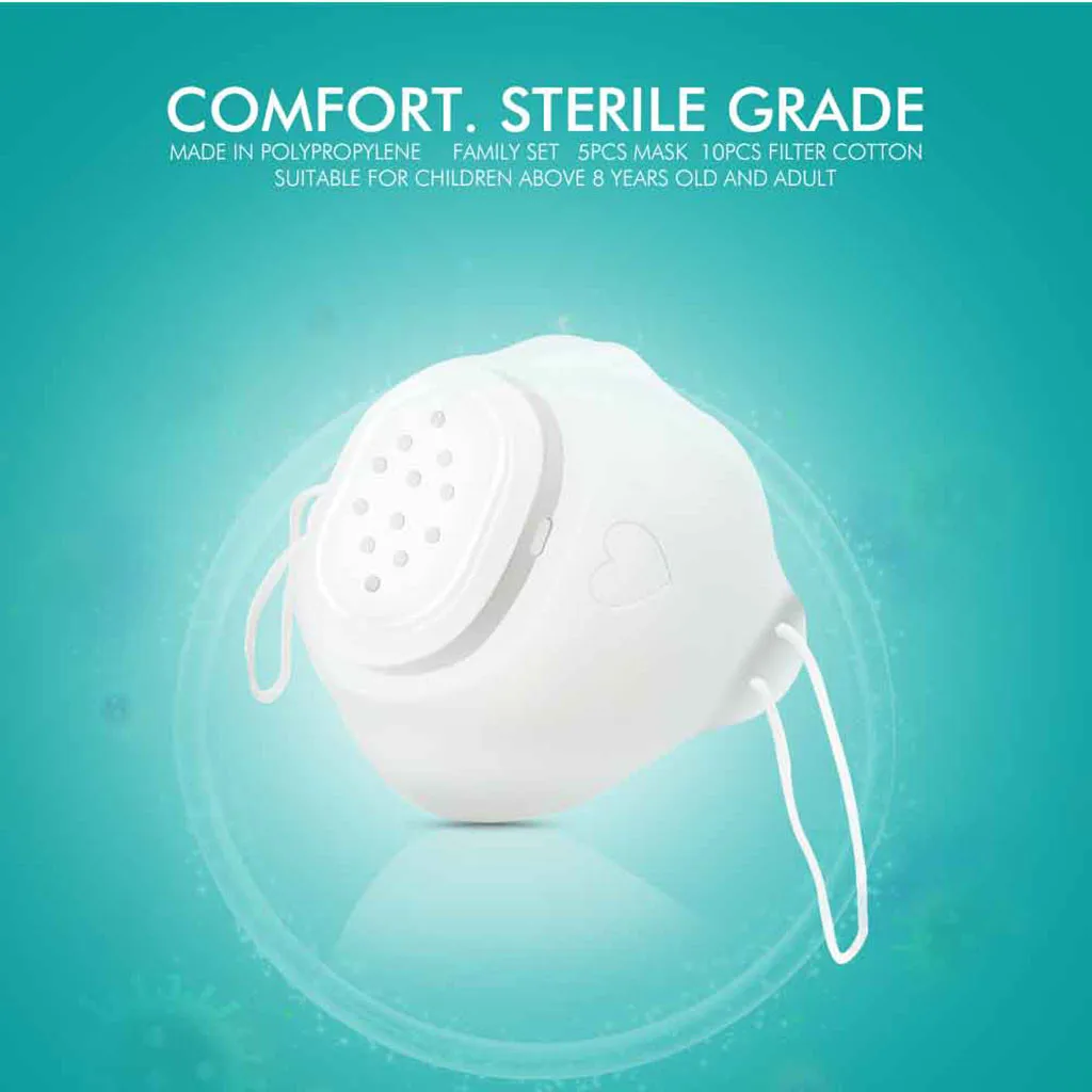 

19 Electric Face mask Respirator Air Purifying Anti Dust Haze PM2.5 Face Mouth Mask mascarillas de proteccion