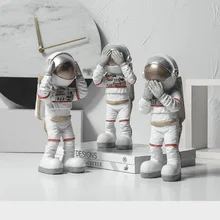 Простая Современная креативная скульптура астронавта три фигурки космонавта без космонавта украшения для дома R3584
