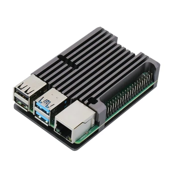 

Raspberry Pi 4 Shell Aluminum Case Gray Metal Box Cooling Cover with Dual fan Optional for RPI 4 Model B