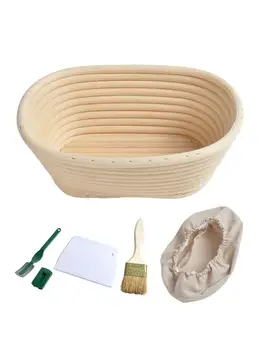 

2020hot Bakery Tools Set Bread Proofing Basket And Bread Lame Toos And Dough Scraper Include 5pcs Blades Sourdough Basket Bannet