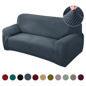 

Solid Color Elastic Sofa Slipcovers Stretch Sofa Covers For Living Room Furniture Protector Armchair Couch Cover Elastic