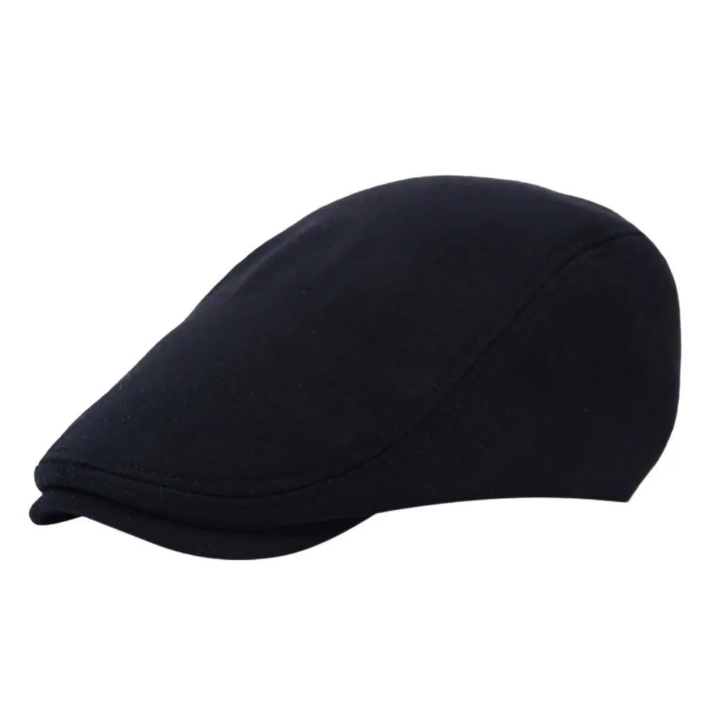 Black Grey men's Beret Caps vintage cotton beret Hats Newsboy Baker Boy Tweed Flat Mens Gatsby Hat Cap chapeau homme | Аксессуары